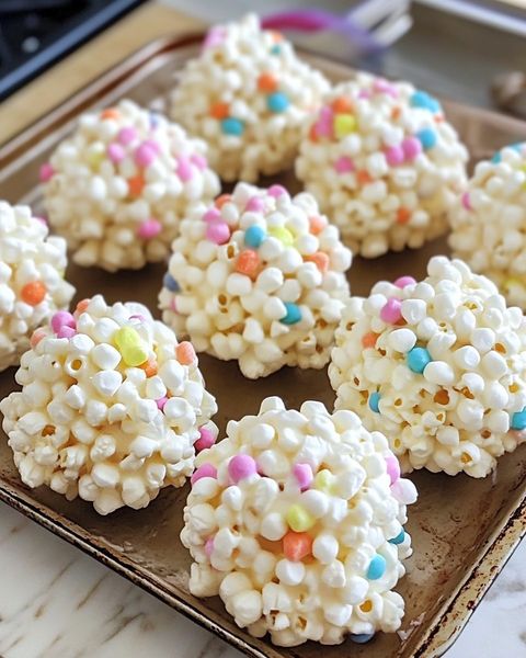 Easy Marshmallow Popcorn Balls Recipe