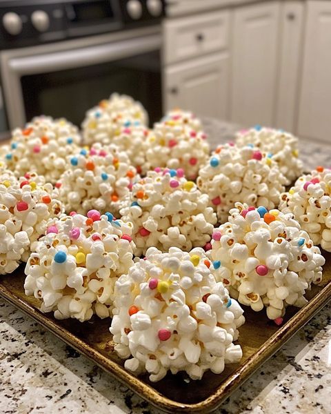 Easy Marshmallow Popcorn Balls Recipe