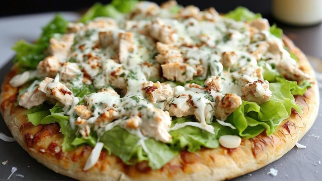 Ultimate Chicken Crust Caesar Salad Pizza: A Low-Carb, Protein-Packed Delight